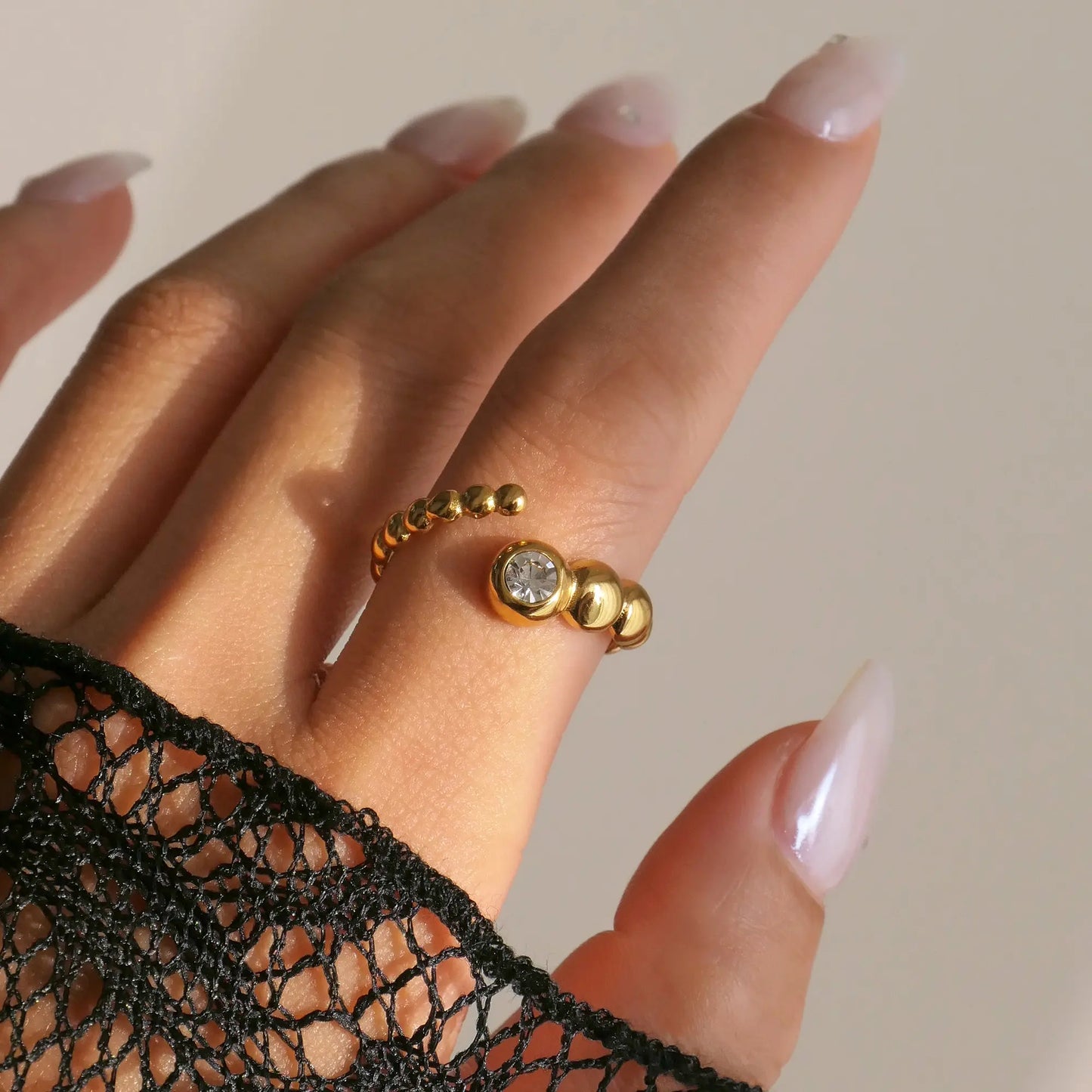 Prsten Luxe Bone Claw - gold