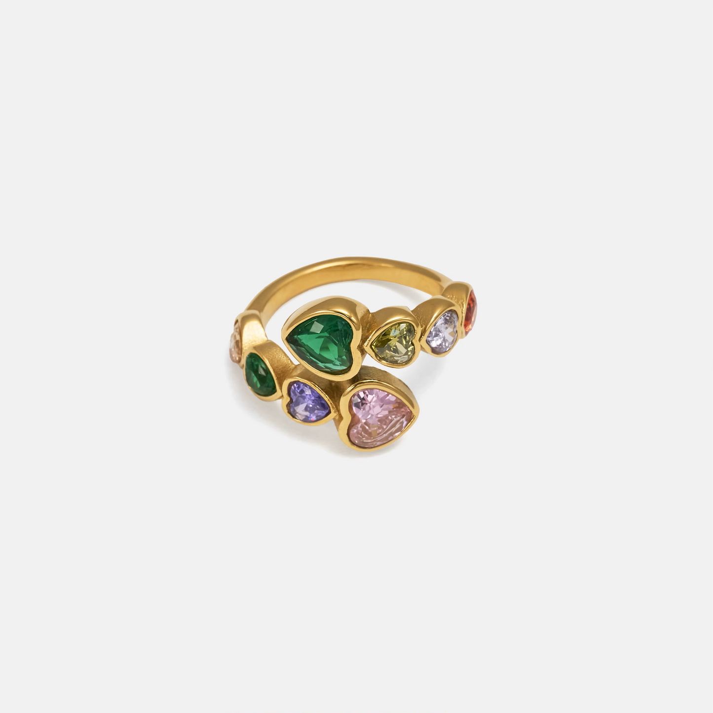 Prsten Luxe Love Heart Colorful
