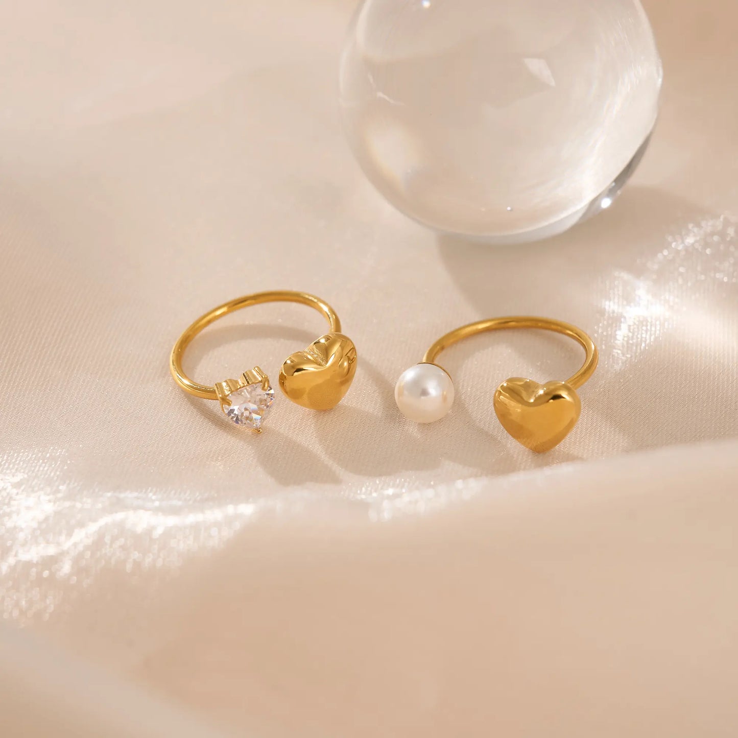 Prsten Luxe Pearl Heart