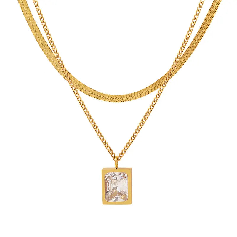 Catena quadrata bianca di lusso