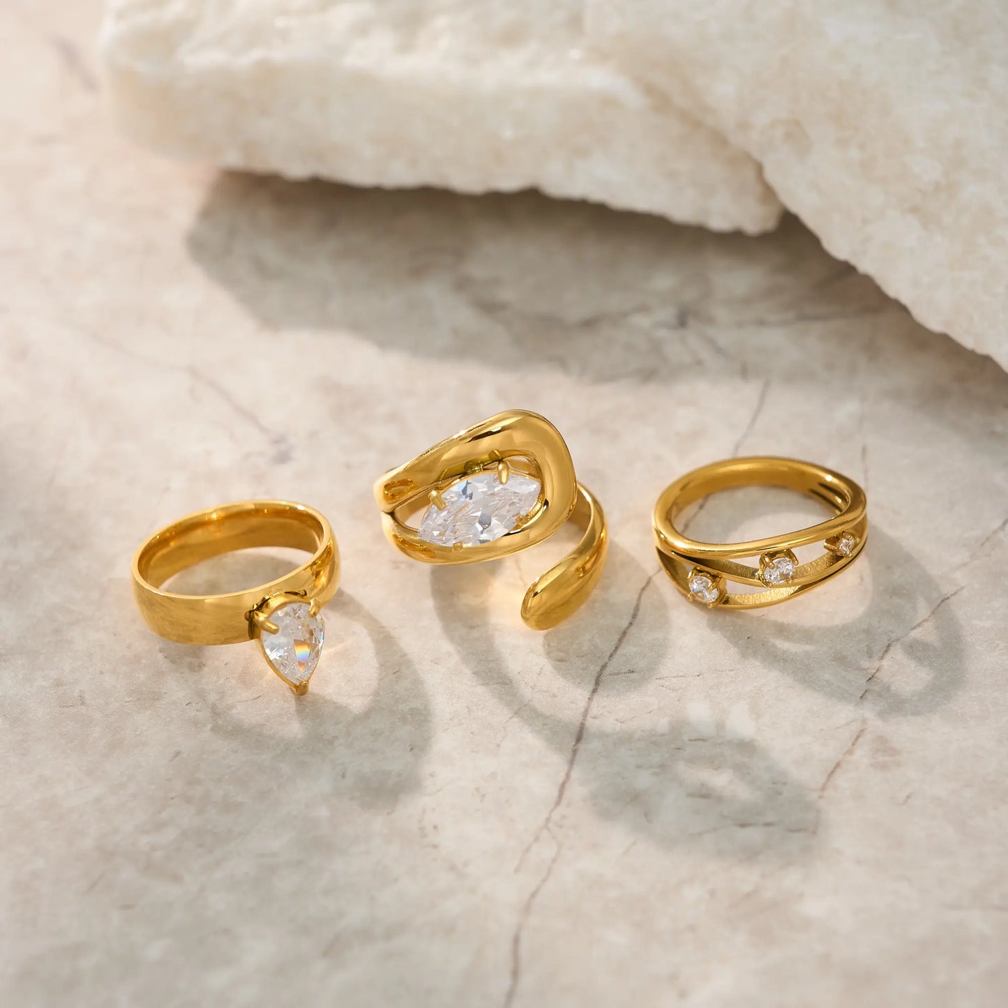 Prsten Luxe Modern Teardrop