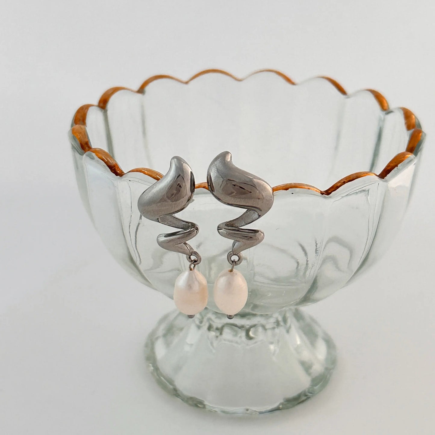 Naušnice Luxe Bulb Knot - silver