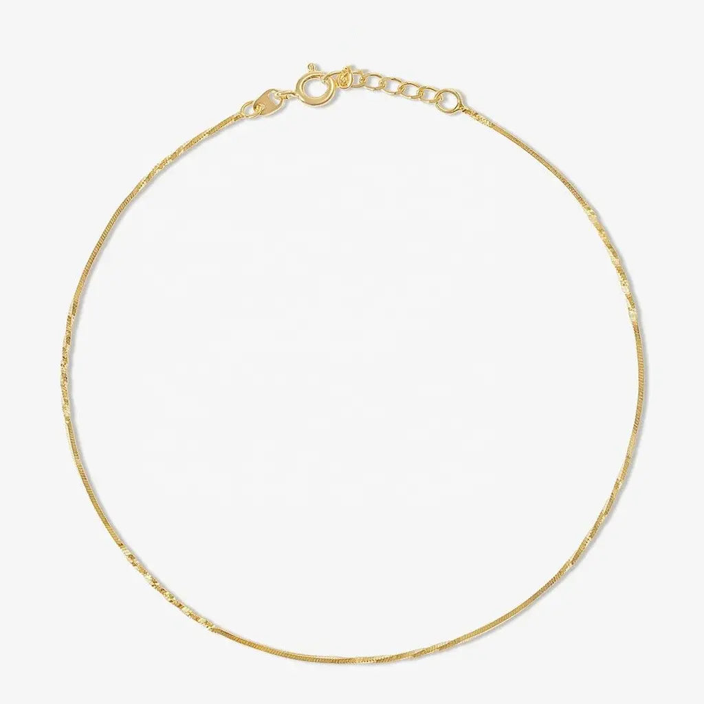 Slim Snake anklet - gold