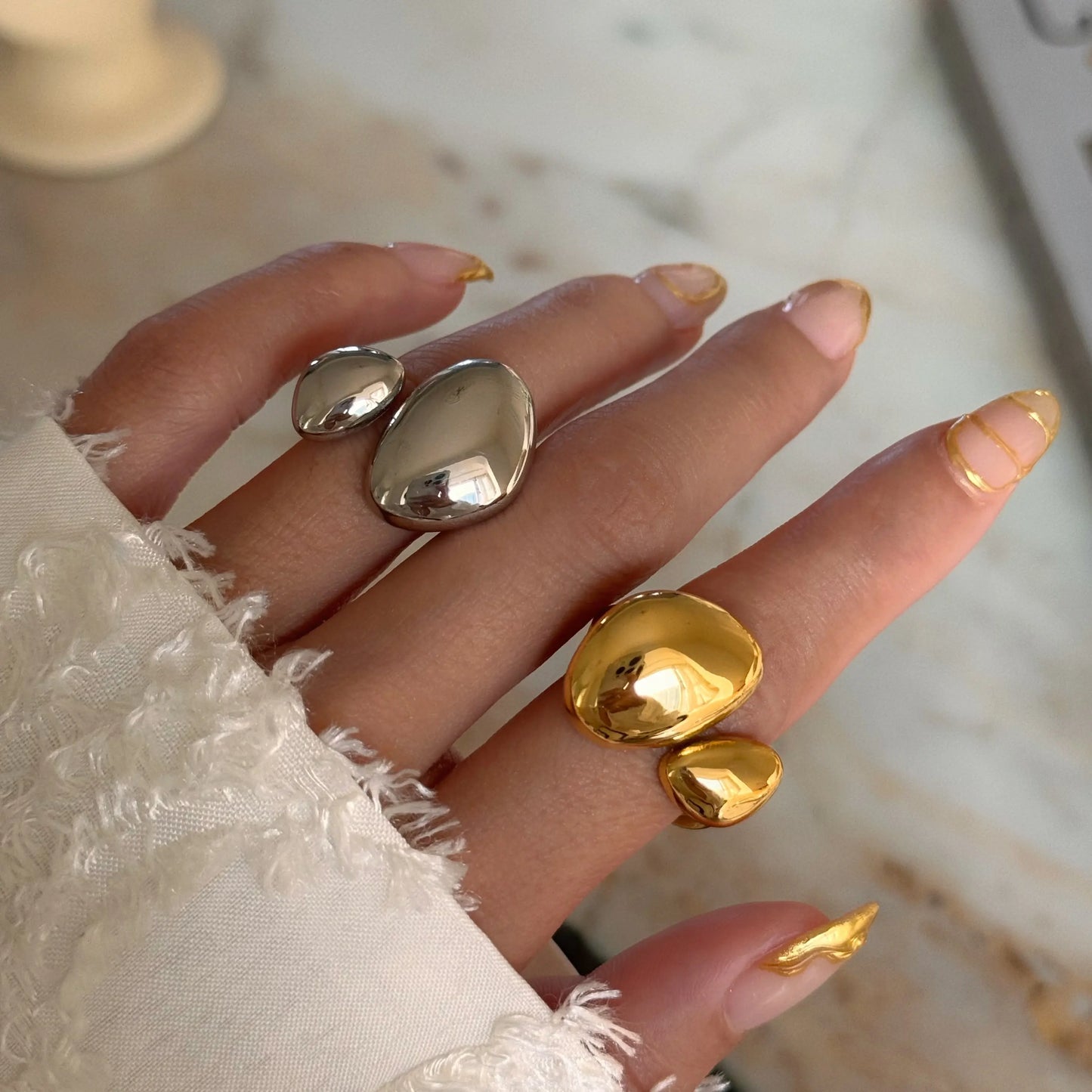 Prsten Luxe Dandelion - silver