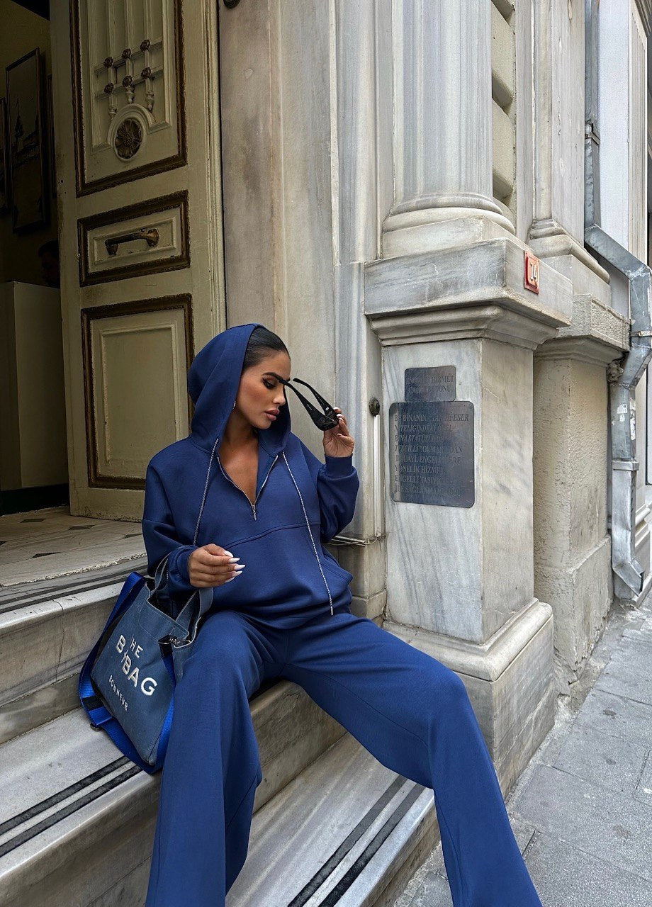 Trenirka Hooded Two Piece - Indigo