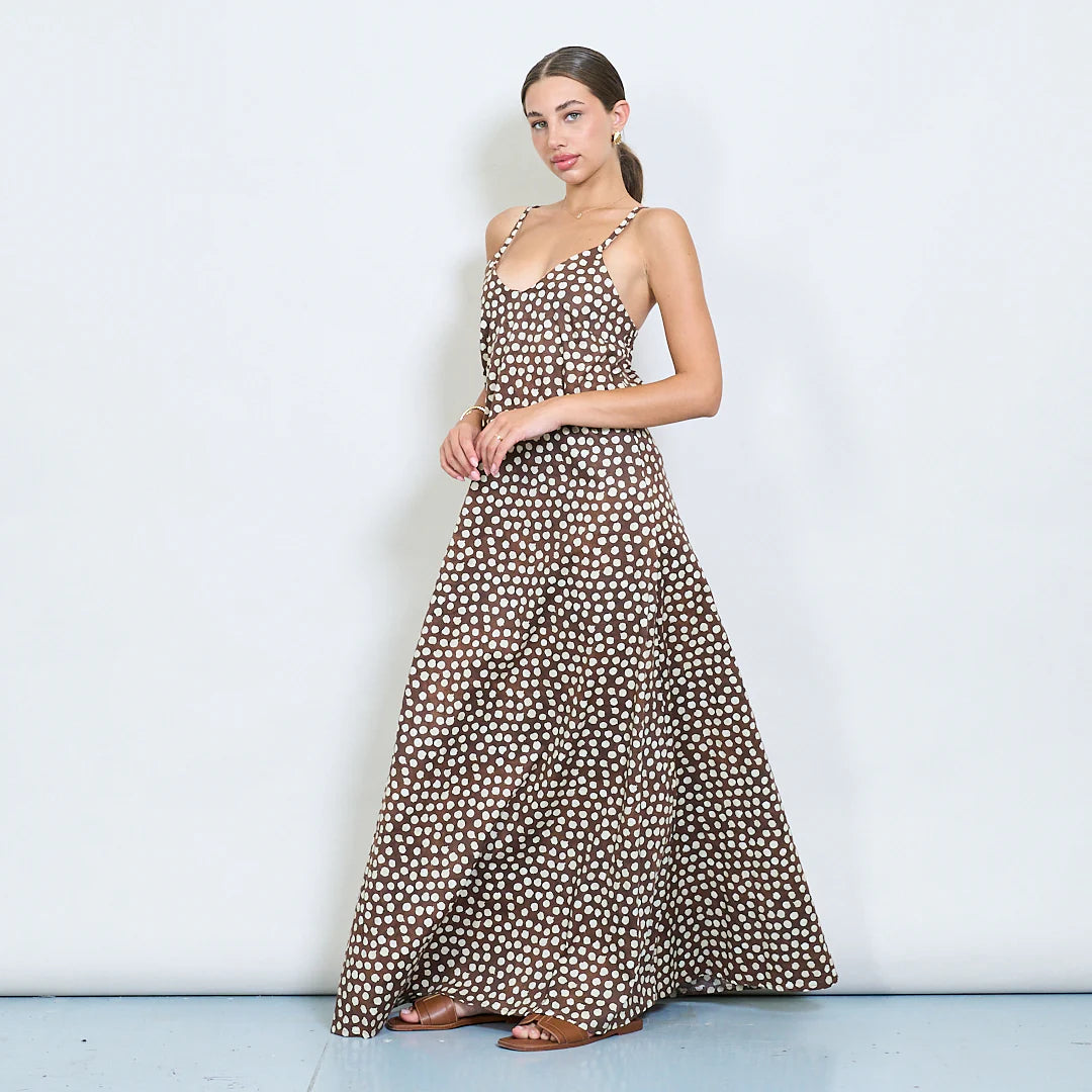 Haljina Joy Polka Dot - brown