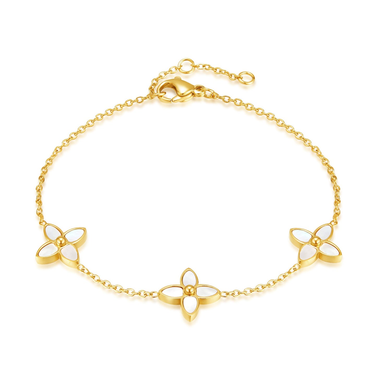 Narukvica Luxe Four Petals - gold