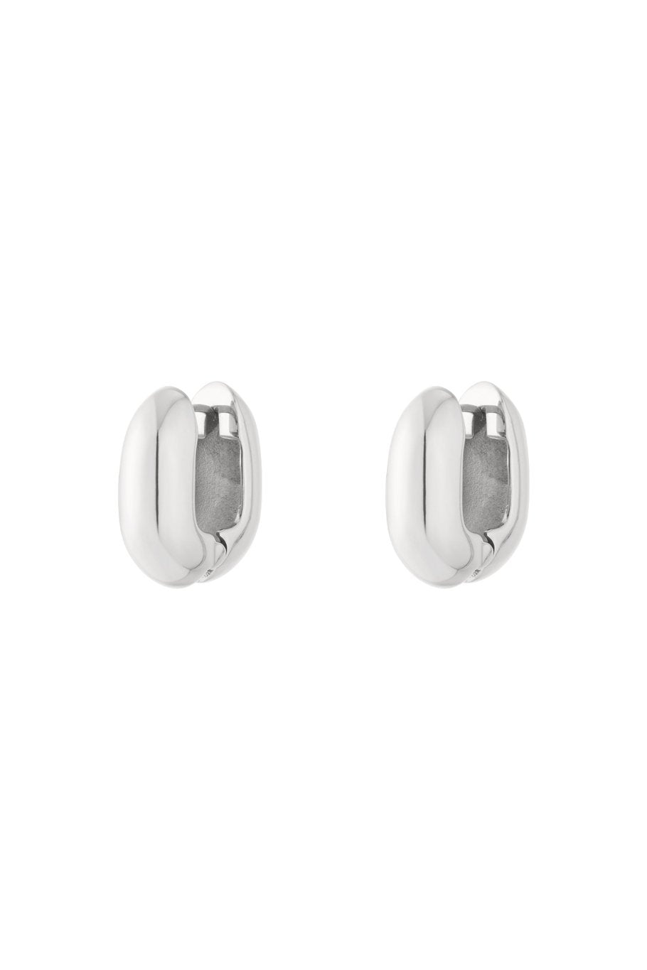 Naušnice Luxe Rectangle Hoop - silver