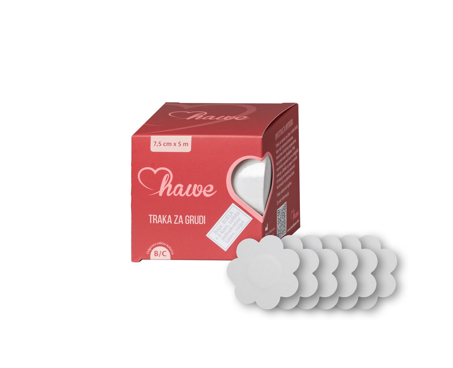 BIJELA traka za grudi + zaštite
