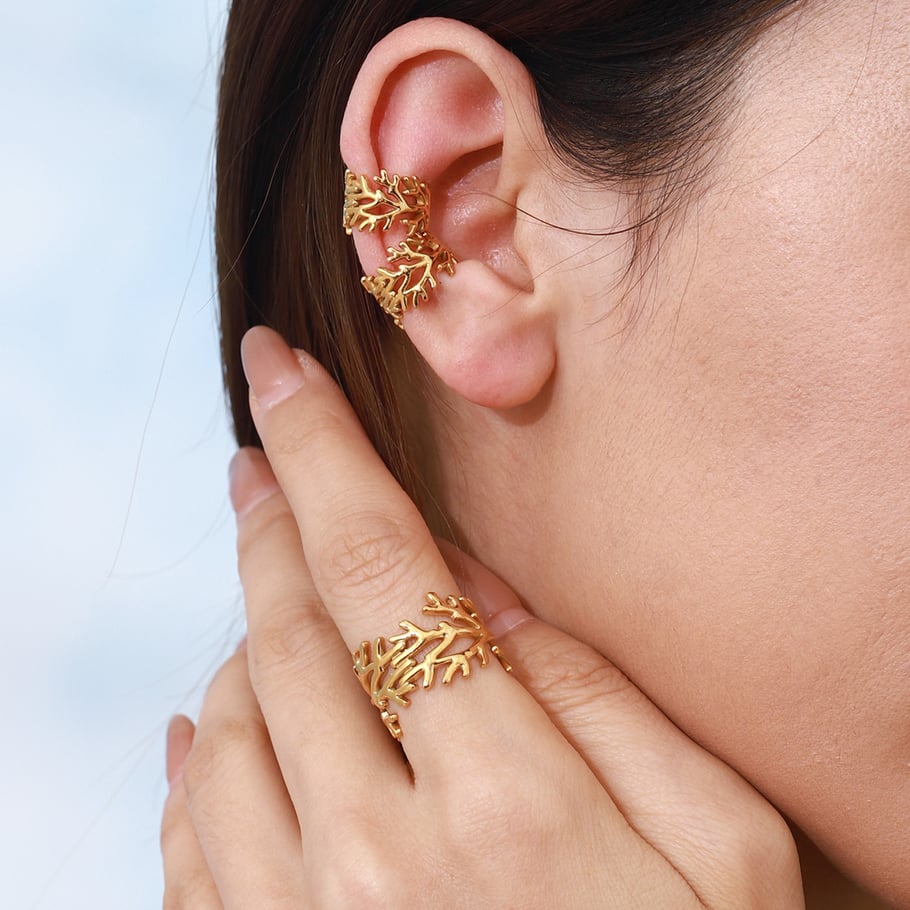 Earcuff Retro Leaves