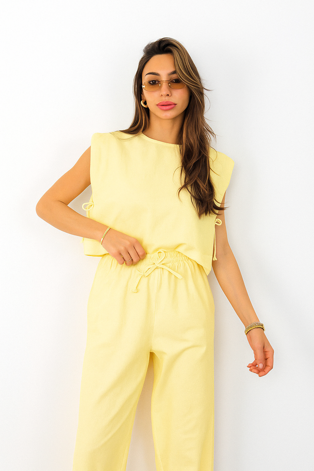 Set Maxi Wadding Crop - yellow