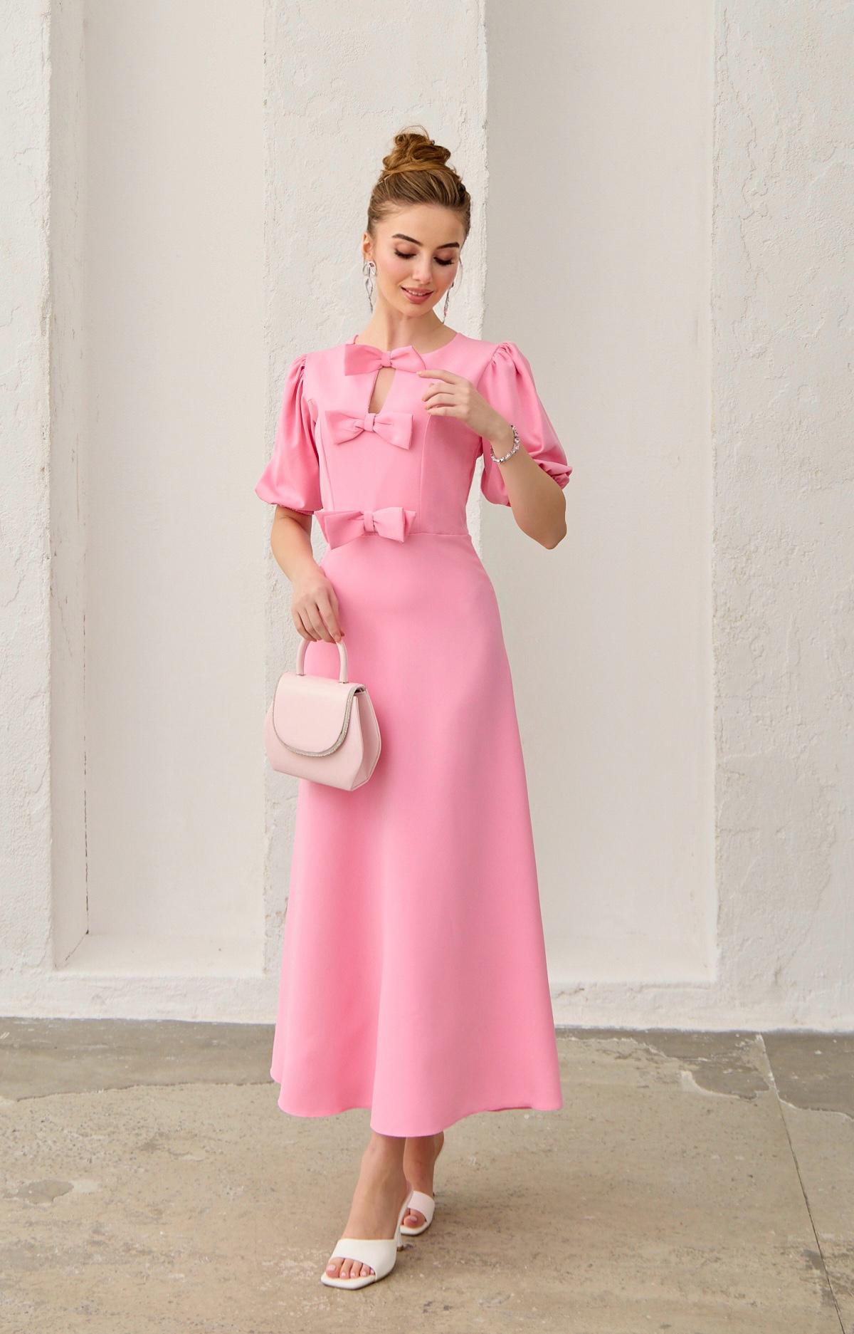 Abito Fashion Bow Midi - rosa