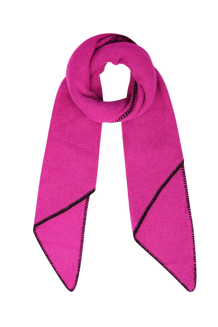 Sciarpa con cuciture nere - Fucsia