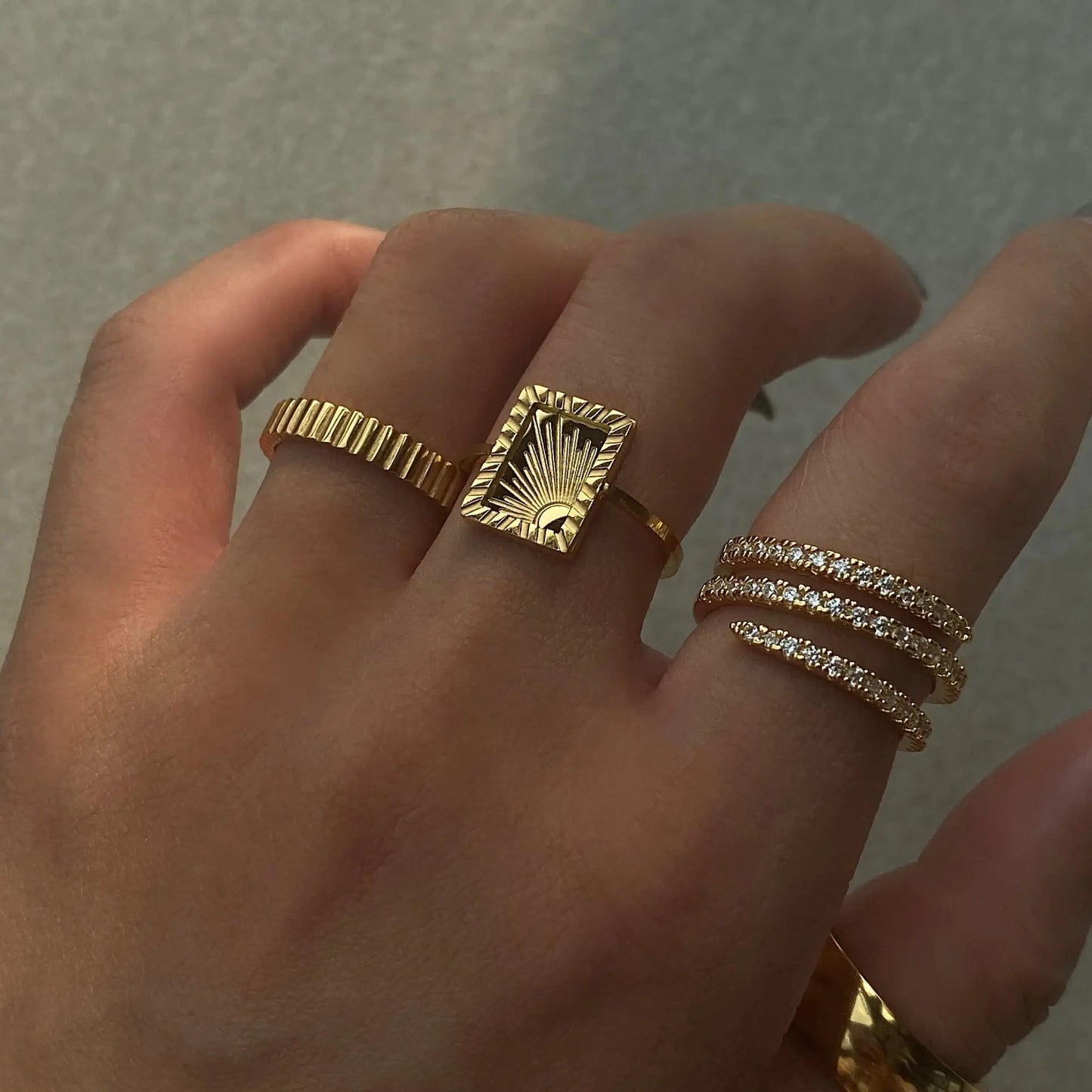 Prsten Luxe Cubic Zirconia - gold