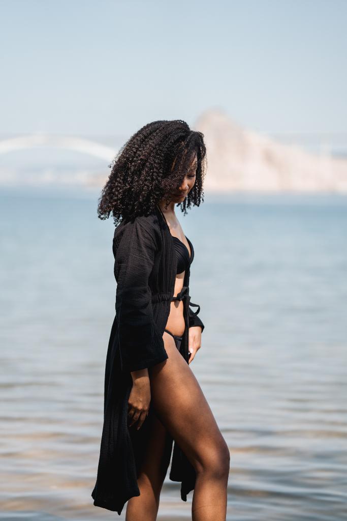 hawe Beach pareo/kaftan black