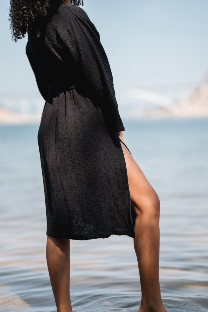 hawe Beach pareo/kaftan black