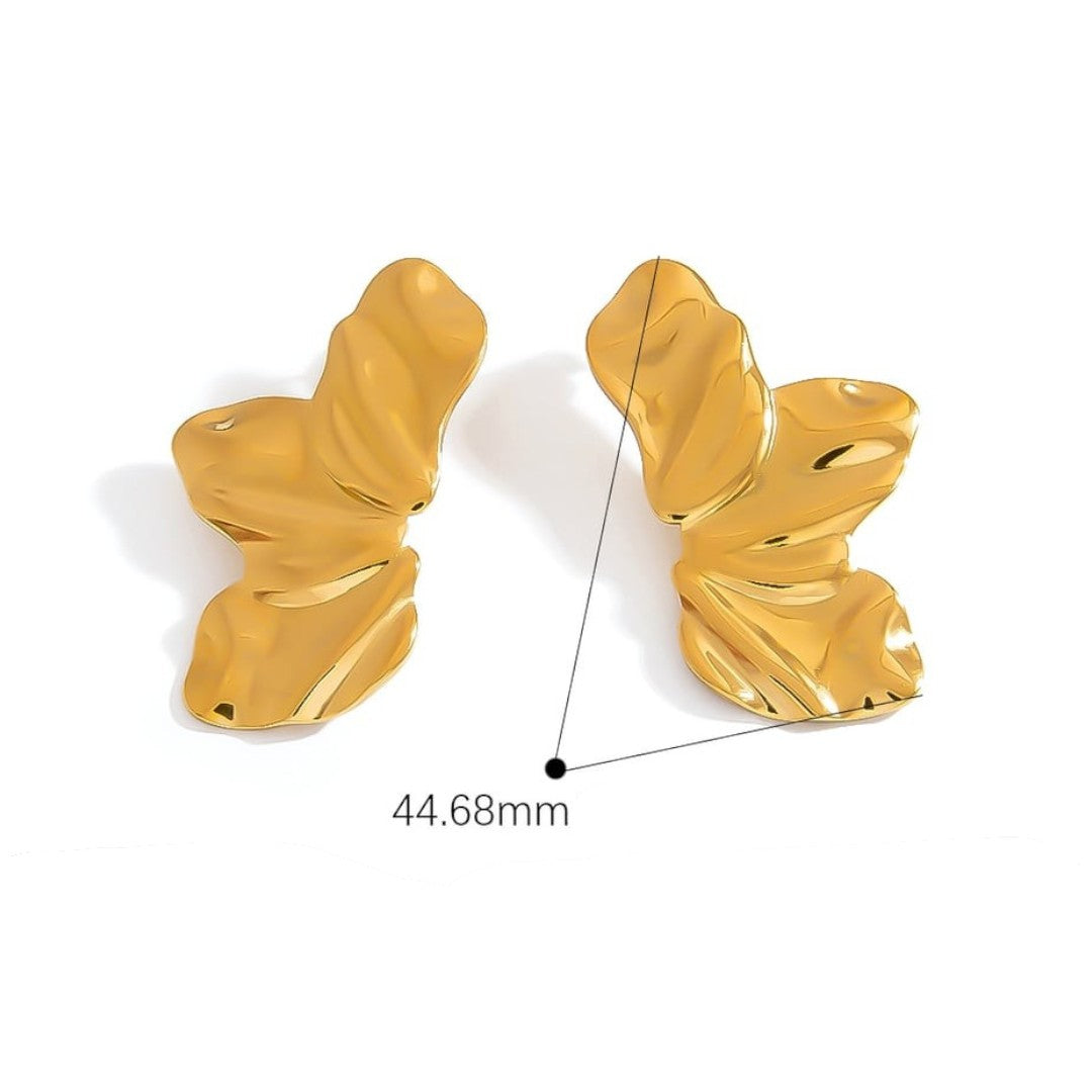 Naušnice Luxe Half Flower - gold