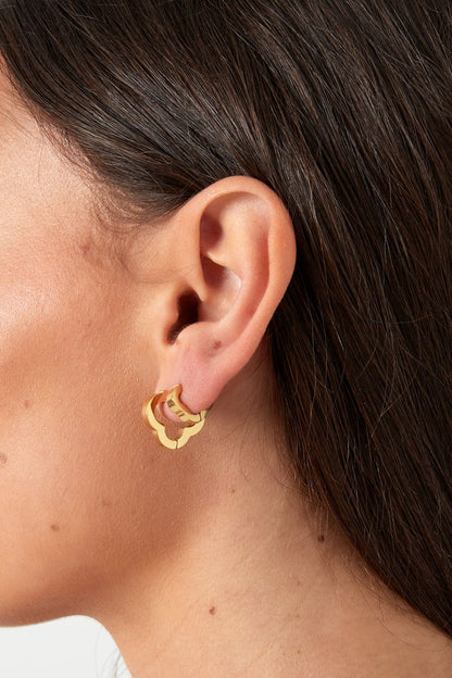 Earrings Luxe Woven Rectangle - Silver