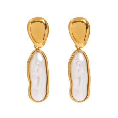 Luxe Irregular Oval Earrings