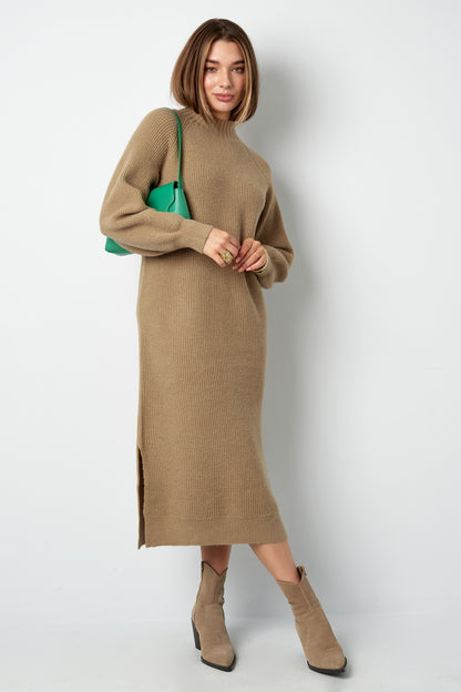 Saturday Snuggle long dress - brown