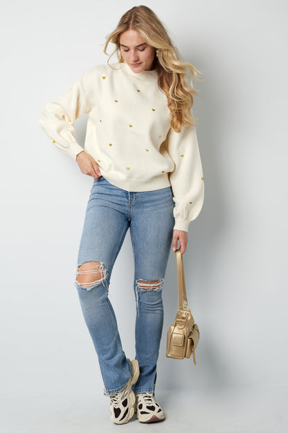 Sweetheart Charm sweater - white