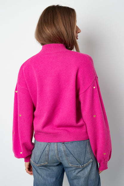 Sweetheart Charm sweater - fuchsia