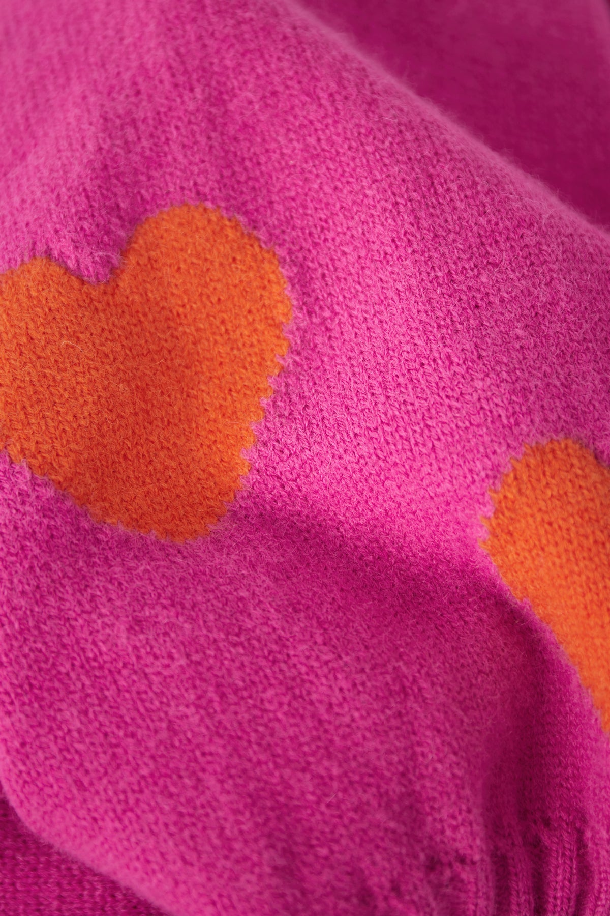 Comfort Heart Knit sweater - fuchsia