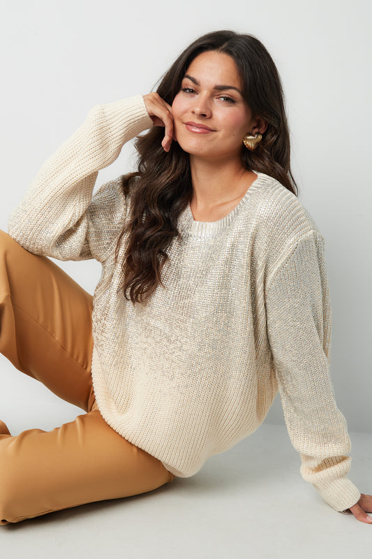 Glitz and Glow sweater - silver