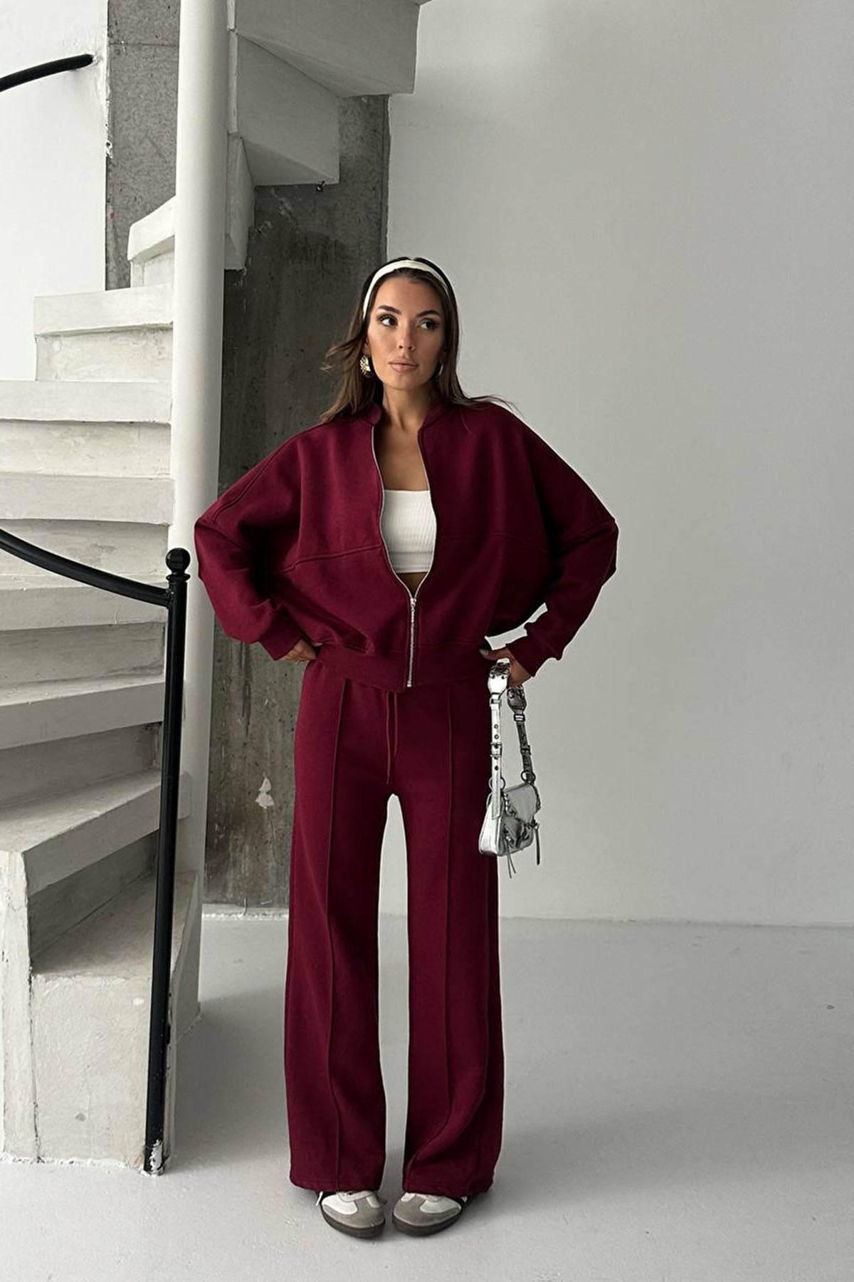 Trenirka Maxi Chardonned - claret red