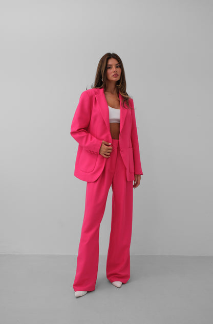 Odijelo Waist Pleated Pant Blazer - Fuchsia