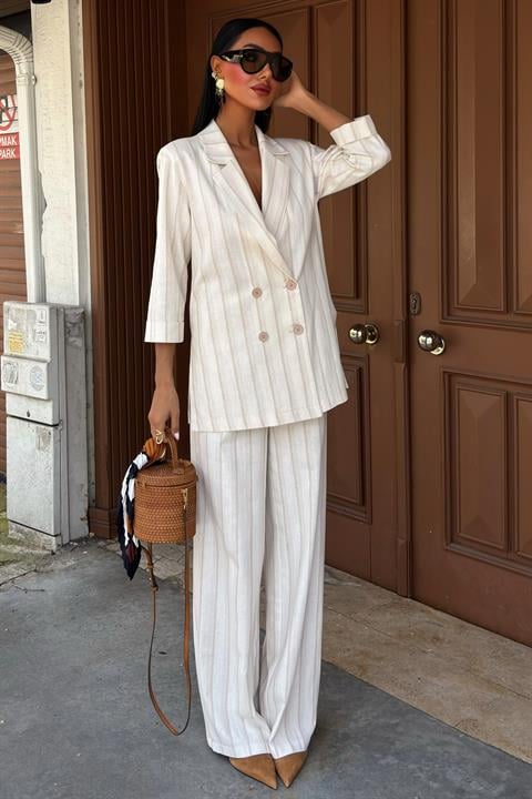 Odijelo Maxi Striped Linen