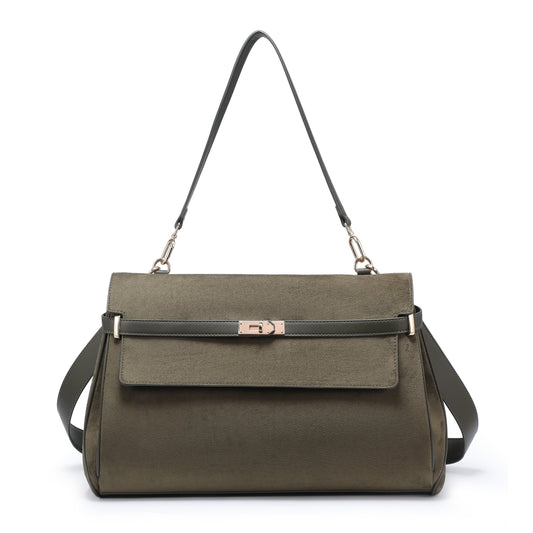 Torba Suede - dark olive