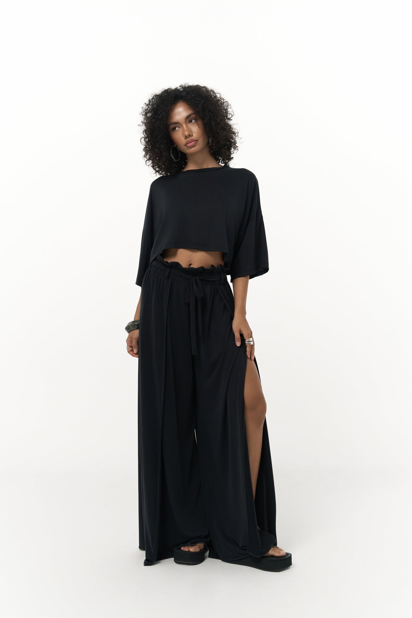 Komplet Maxi Nell Crop - black