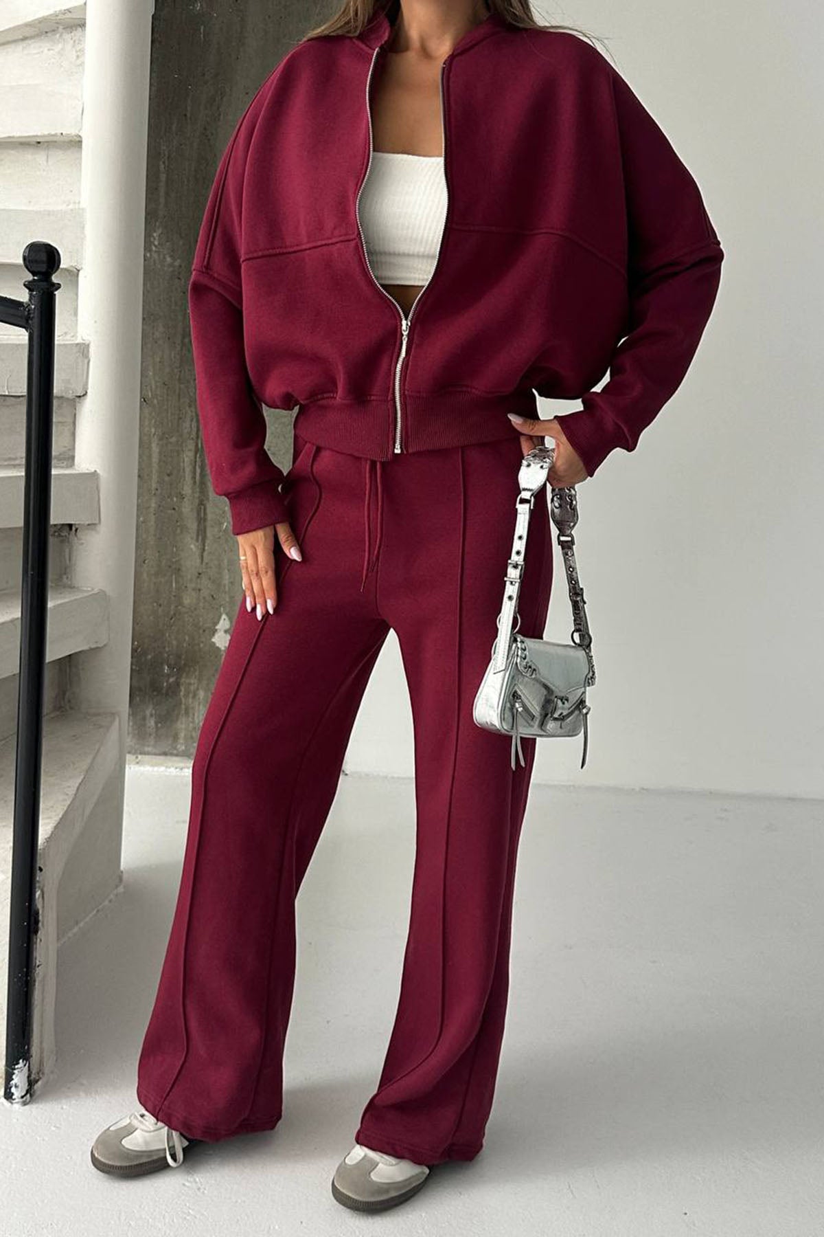 Trenirka Maxi Chardonned - claret red