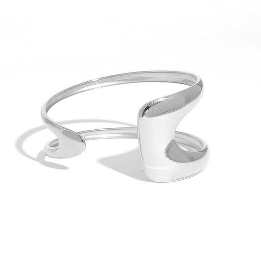 Narukvica Luxe Irregular Bangle - silver