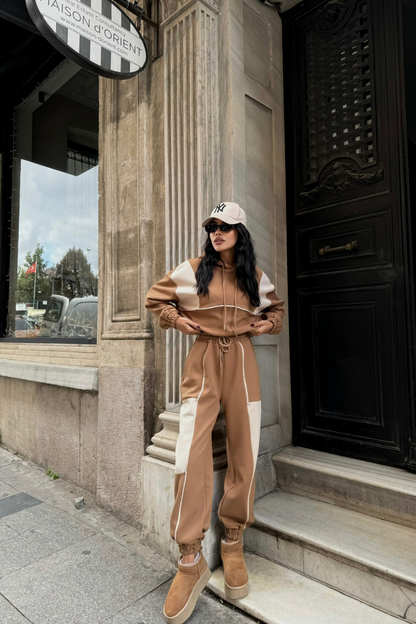 Two-Tone Tracksuit - Brown