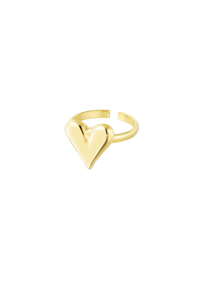 Anello Luxe Big Heart - argento