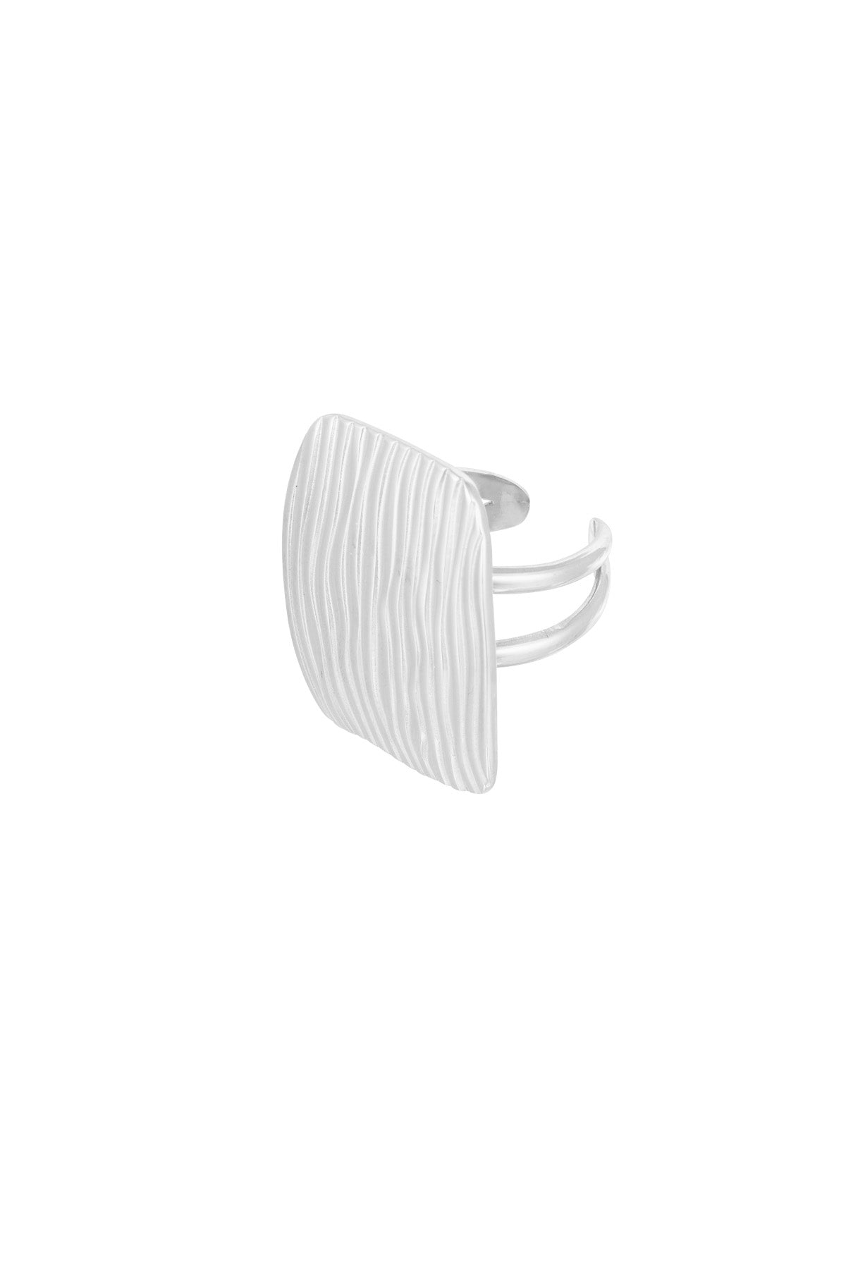 Prsten Luxe Structure Square - silver