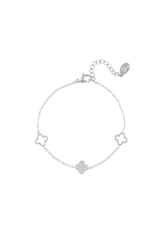 Narukvica Luxe Clovers - silver