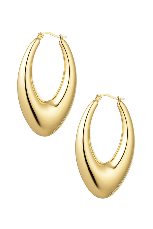 Naušnice Luxe Large Drop Gold