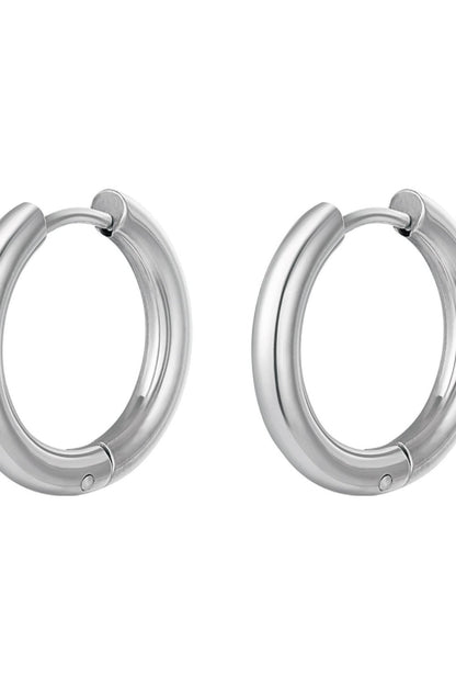 Earrings Luxe Woven Rectangle - Silver