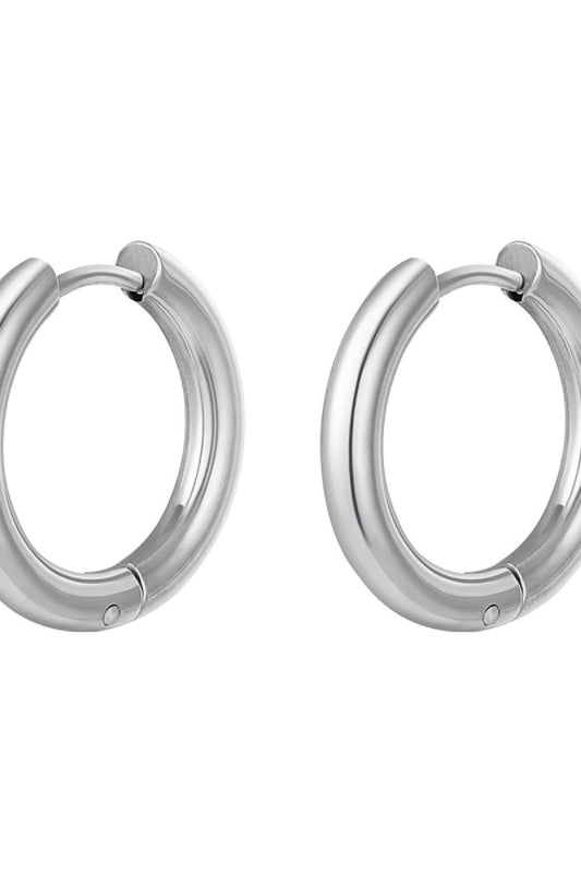 Earrings Luxe Woven Rectangle - Silver