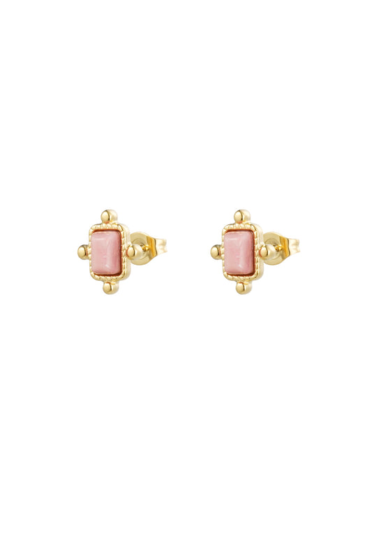 Stud Vintage - Gold/Pink