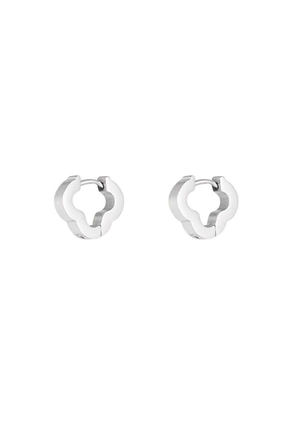 Earrings Luxe Woven Rectangle - Silver