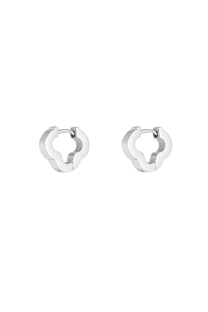 Earrings Luxe Woven Rectangle - Silver