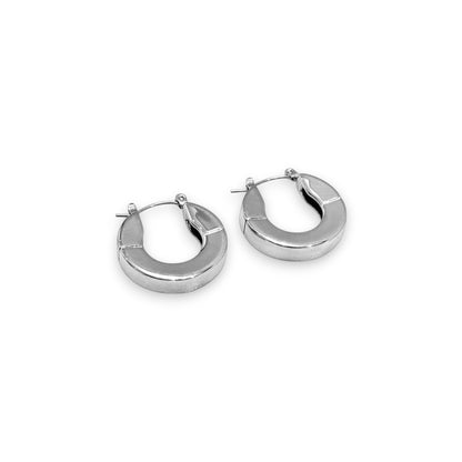 Naušnice Luxe Classic Hoop - silver