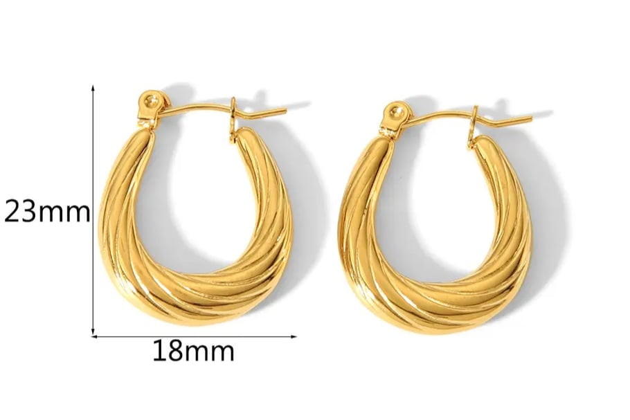 Naušnice Luxe Classic Fashion - gold
