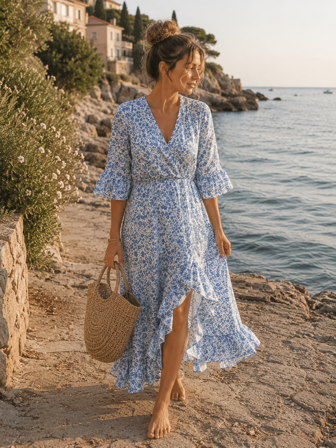 Tango Dress Plavi Cvjetići