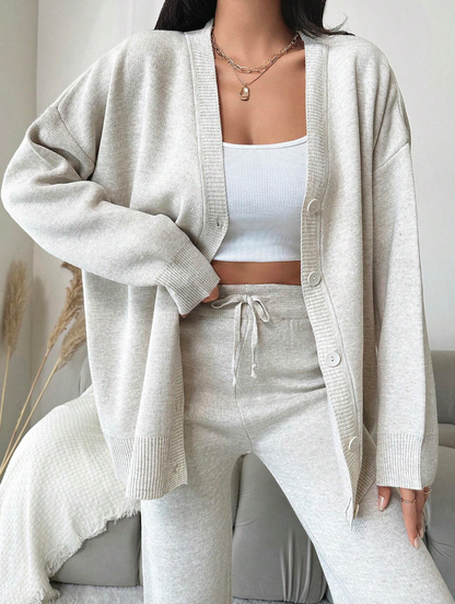 Basic Cardigan Set