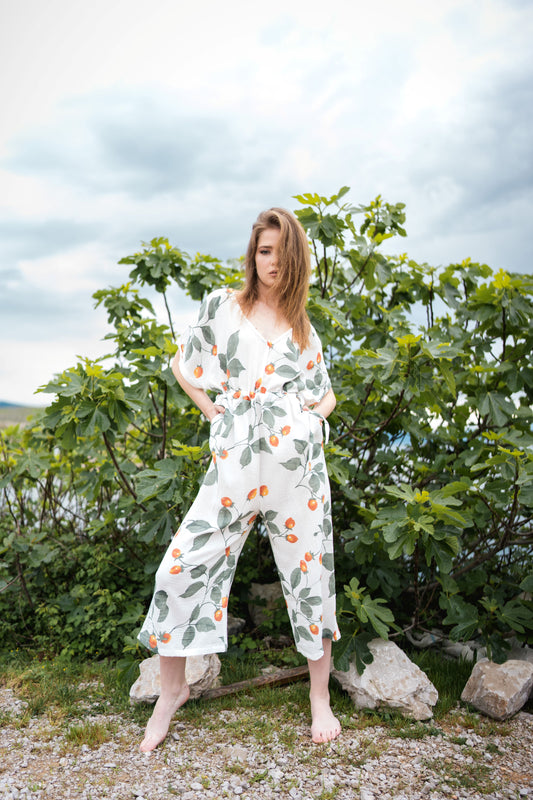 Ease In Jumpsuit - tomato